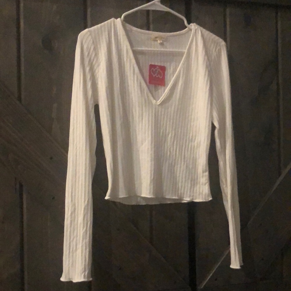 Women’s Hearts and Hips White Plush Top